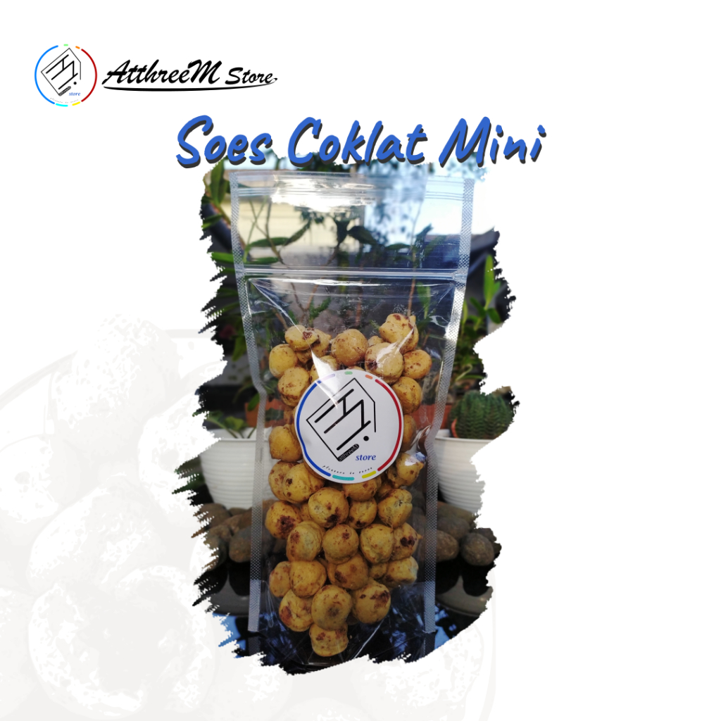 

AtthreeM Store Soes Coklat Mini 250 Gram - Soes Kering Mini Berisi Cokelat lumer