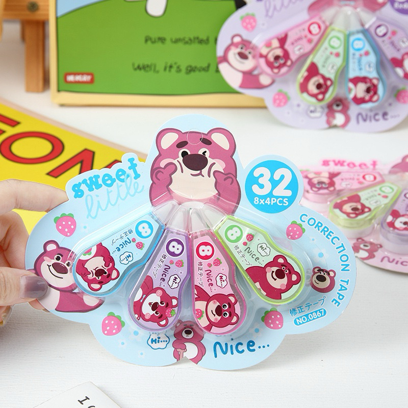 

{Lotso} Cortap Kertas (isi 4 pcs) Karakter Lotso Strawberry Bear No. 0867