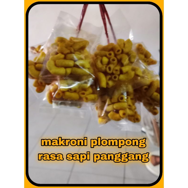 

makroni plompong gurih rasa sapi panggang ukuran kecil