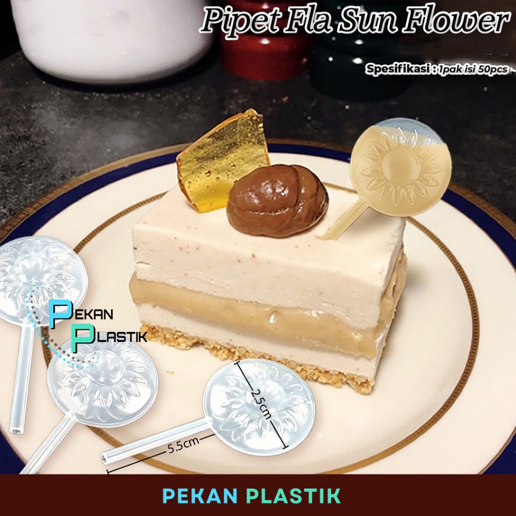 (ISI 50 pcs) Pipet Fla Kue -4ml | Pipet infuser untuk puding/cupcake/dessert | Pipet cupcake pipet v