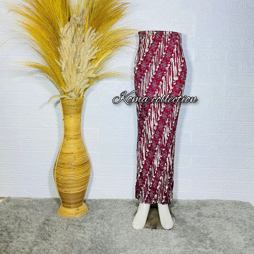 REAL PICT ROK PLISKET BATIK PARANG MERAH / ROK PLISKET / BAWAHAN KEBAYA / ROK KEBAYA / ROK WISUDA / 
