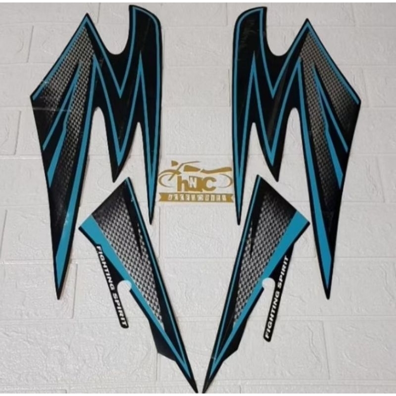 STRIPING RX KING 2003 STICKER RX KING 2003 VARIASI BIRU TOSKA