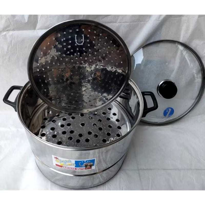 Panci Kukusan Tutup Kaca Besar (2 Sarangan)