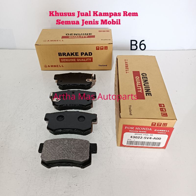 KAMPAS REM BELAKANG CIVIC Vti THN 2001-2005 BRAKE PAD CIVIC Vti