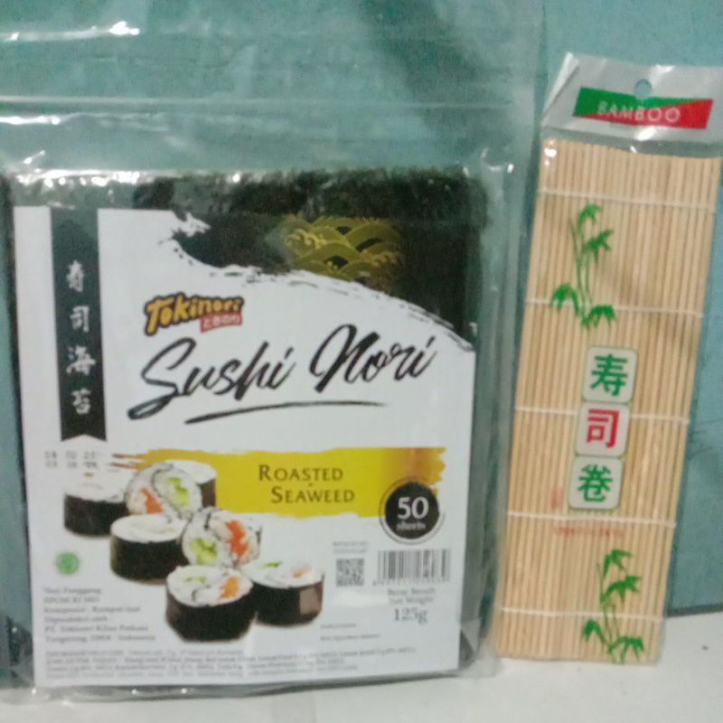 

Tokinori Sushi Nori Roasted Seaweed 50 Lembar Halal Dan Bambo Sushimat