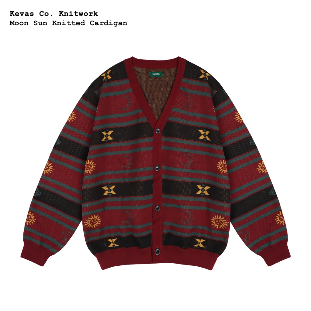 Kevas Moon Sun Knitted Cardigan