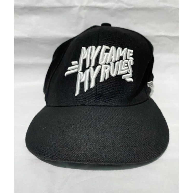 Topi Caps My Game My Rules original Police bordir hitam pekat