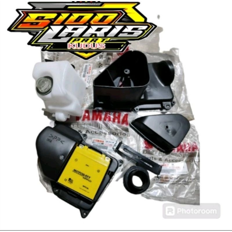 Box filter yamaha rx king original set botol oli original karet filter sabuk dan aki motobatt yamaha