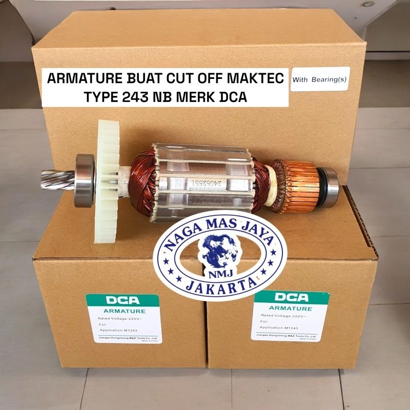 DCA ARMATURE / ANGKER CUT OFF MAKTEC MT243 / ARMATURE CUT OFF MAKTEC MT 243 MERK DCA