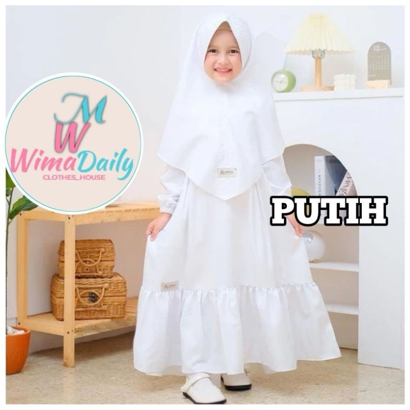 gamis anak perempuan putih | gamis anak set hijab lucu | gamis anak manasik tk sd | gamis anak sekol