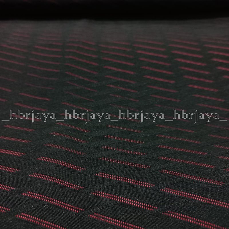 Bahan Kain Jok Mobil Ori Fabric Kode Hitam Motif A5