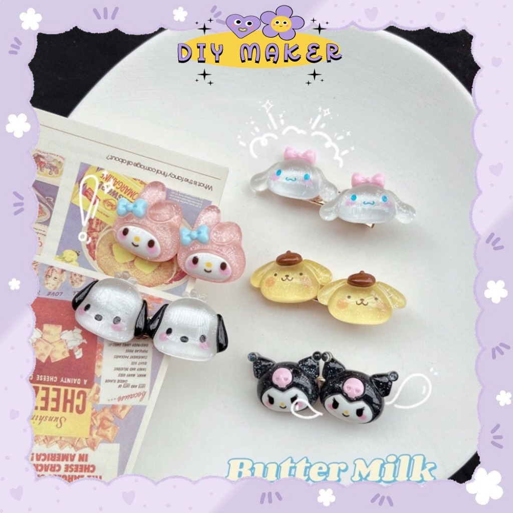 

DM Stiker 3D Per Pcs DIY Dekorasi Case HP Nail Art Aksesoris Kuku Lucu Imut Resin Clay Bling Murah