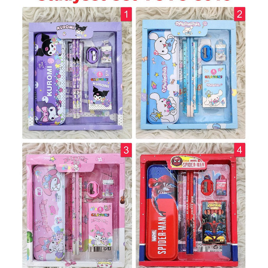 

TERKENAL Studyset Set Alat Tulis YOYO 815 Motif Anak Spiderman Cars Frozen Hellokitty