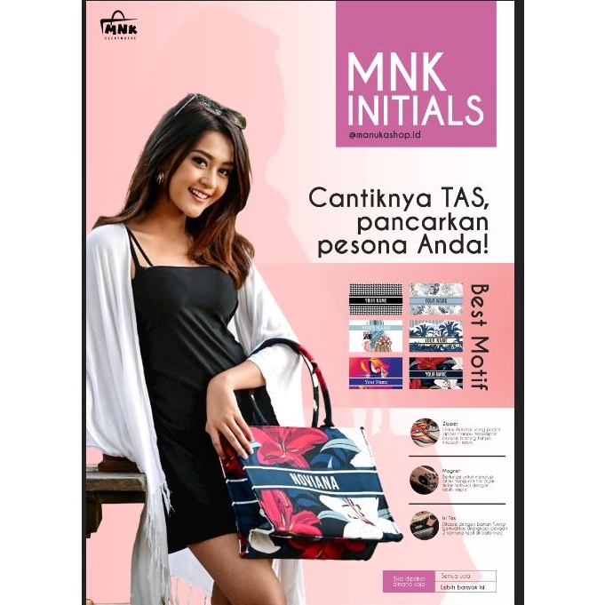 Tidak Diragukan MNK BAG I LARGE TOTEBAG NAMA READY STOCK BISA CUSTOM NAMA KAMU  TAS KANVAS NAMA  TOT