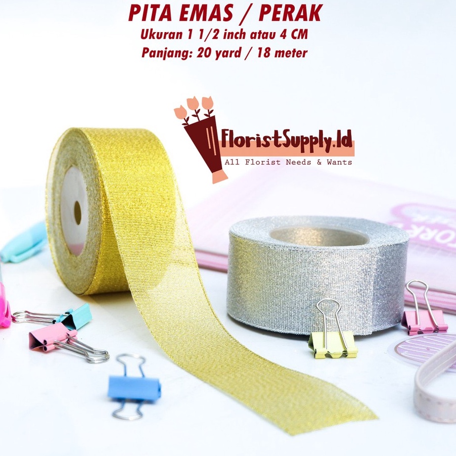 

LANGSUNG BELI GAN Pita Emas Perak 4 cm
