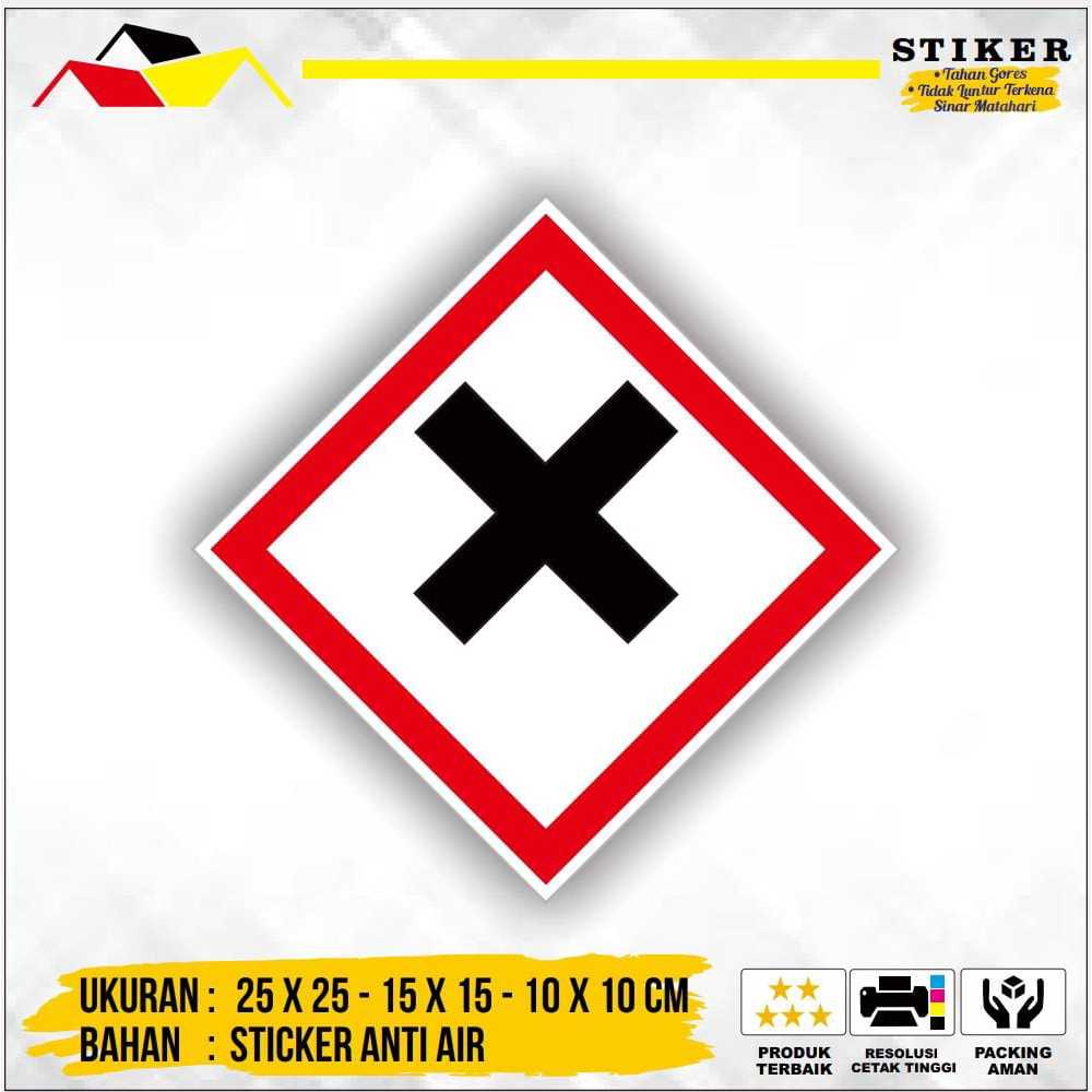 

Stiker Label Tanda Simbol Limbah B3 Stiker Bahan Berbahaya dan Beracun Stiker Hazmat Berbahaya