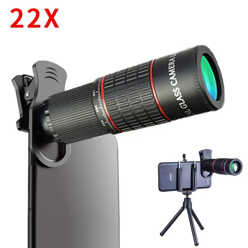 AIG APEXEL 22X Lensa Tele Zomm HP Lens Kamera TeleZoom Handphone Bermata HD Ponsel Lensa Camera HP