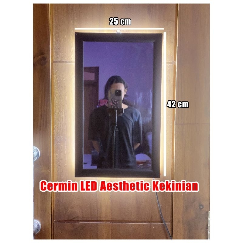 Cermin Led Ukuran Sedang, Cermin LED Kekinian - Cermin Dinding - Cermin Flash - Cermin LED - Cermin 