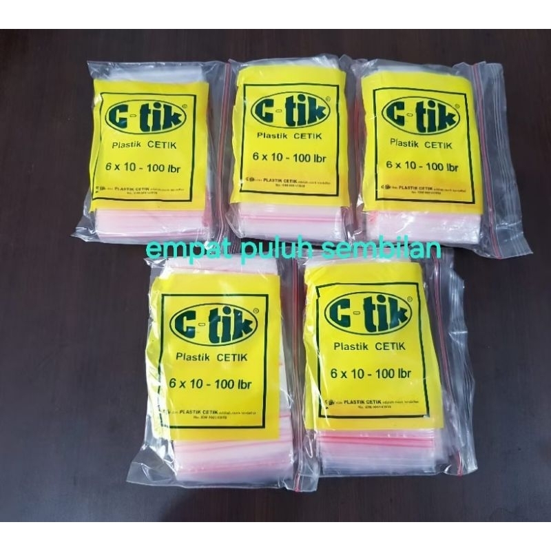 plastik ziplock kecil / c tik klip / plastik klip obat / zipper bag