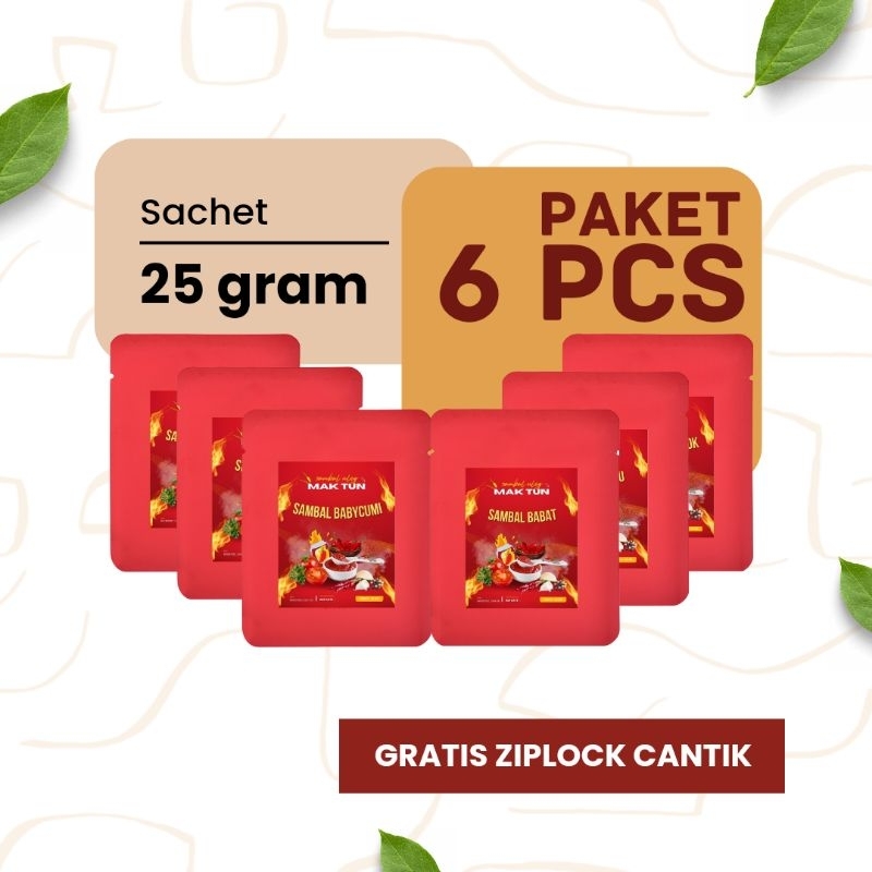 

6 PCS SAMBAL SACHET SAMBAL KEMASAN SACHET BABYCUMI SACHET BAWANG SACHET TERASI SACHET KLOTHOK SACHET IKAN TERI SAMBAL MAKTUN SACHET PARU SACHET BABAT