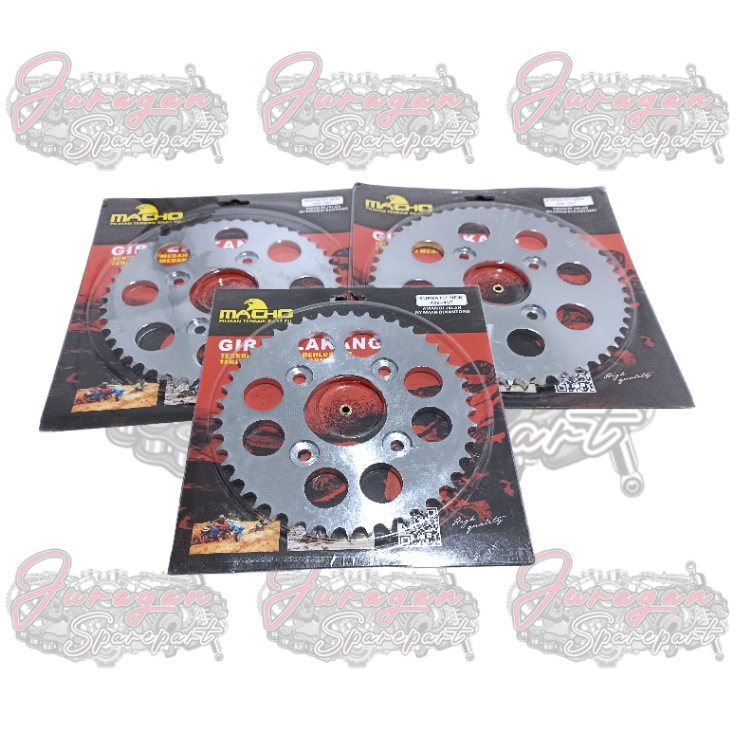Gir Gear Belakang Supra Fit New 428H 40T 43T 45T 50T 55T 60T Merk Macho