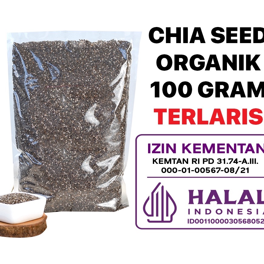 

FLAS SALE Organic Chia Seed Biji Chia 1 Gram