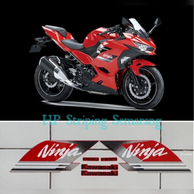 Striping New Ninja 250 Fi th 2023 Standar Merah