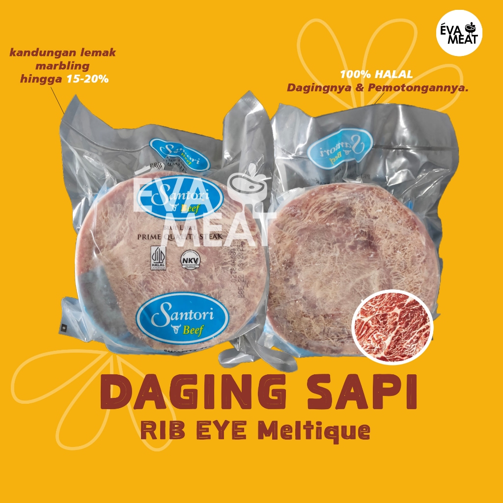 

Rib Eye Wagyu Meltique Beef Steak 1 kg / Meltique Beef Steak / Rib Eye Wagyu Meltique Blue Label