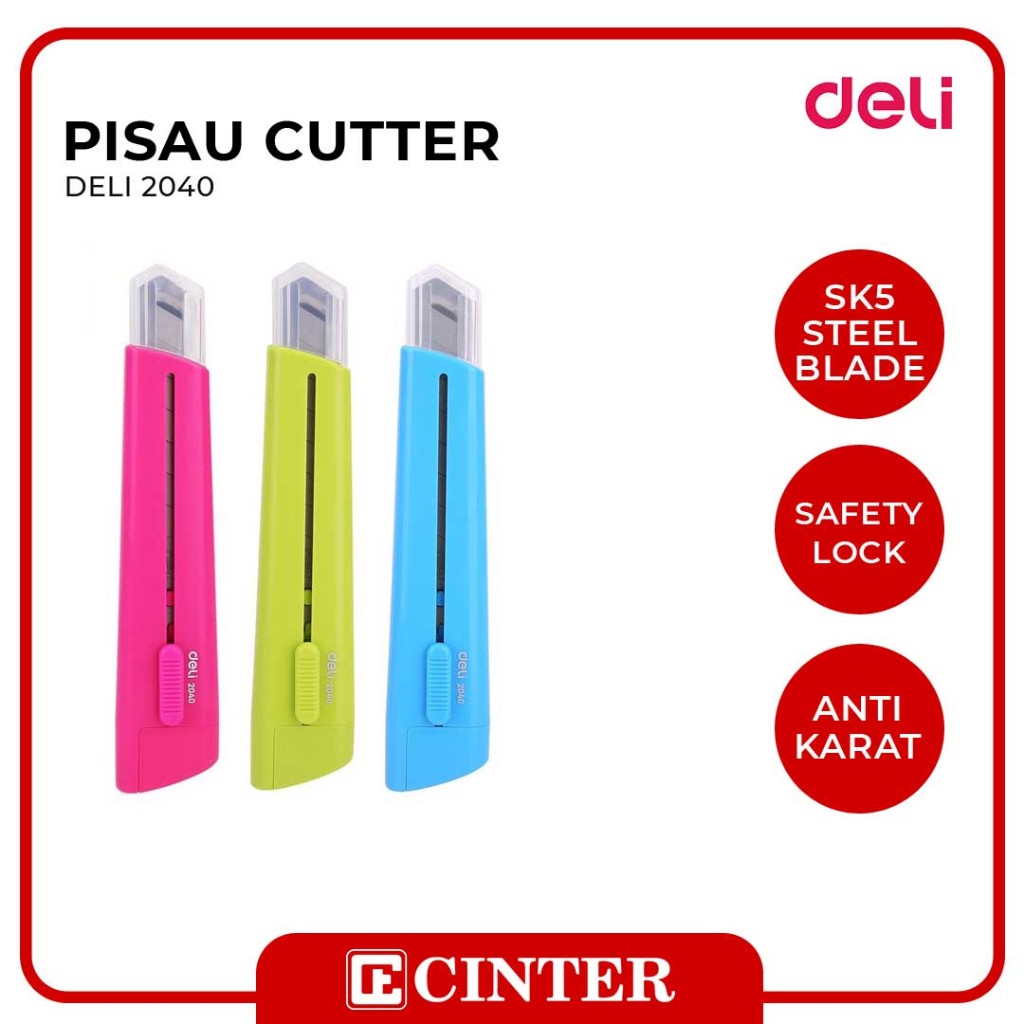 

DELI - PISAU KECIL / PEMOTONG KERTAS / PISAU MINI / CUTTER E2040