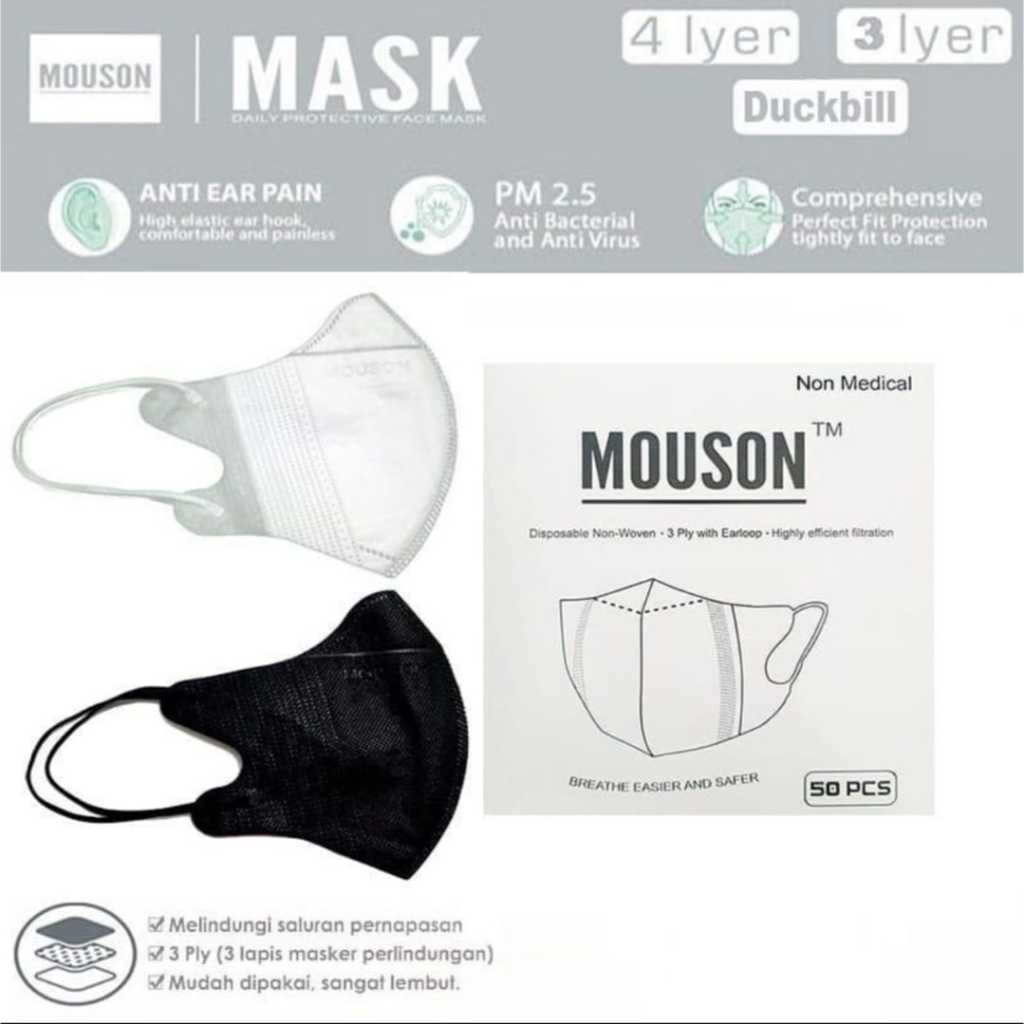 Masker Mouson Duckbill 50 pcs