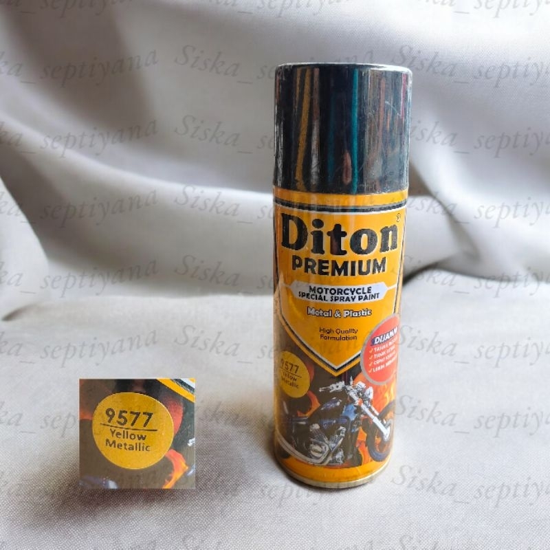 Pilok Pilox Pylox Cat Semprot Diton Premium Yellow Metallic Kuning Metalik 9577 400cc