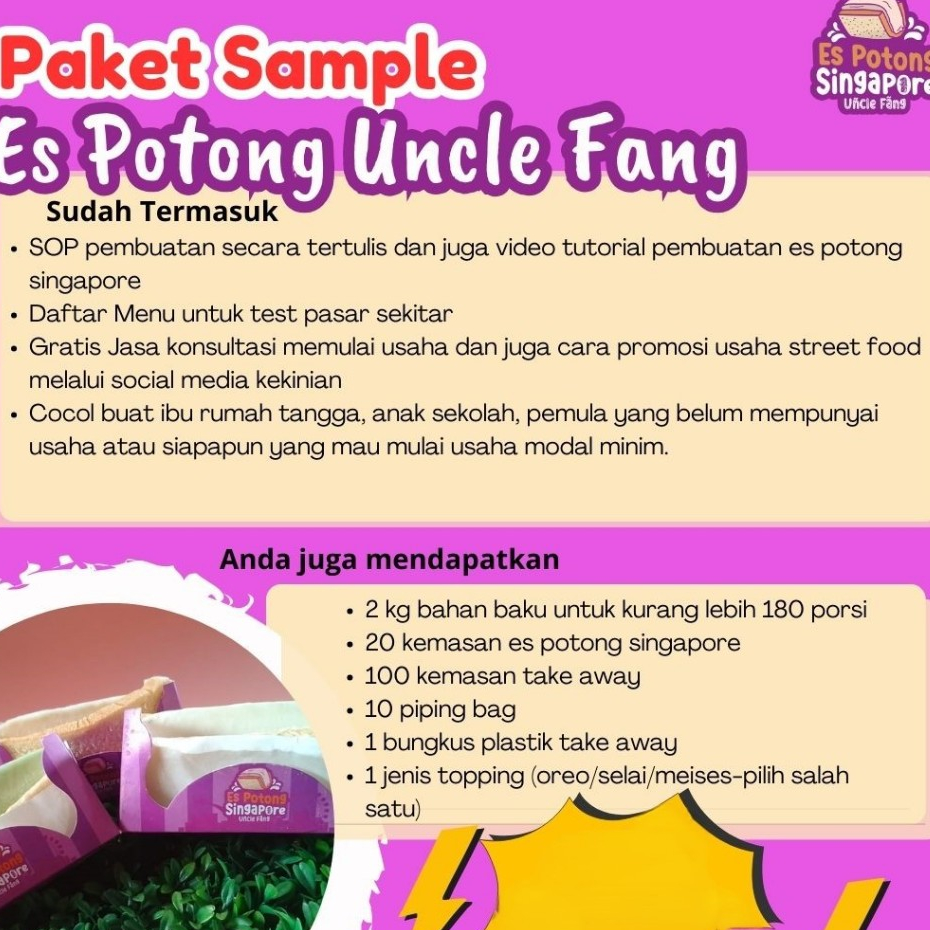 

Paket Sample Es Potong Singapore Uncle Fang