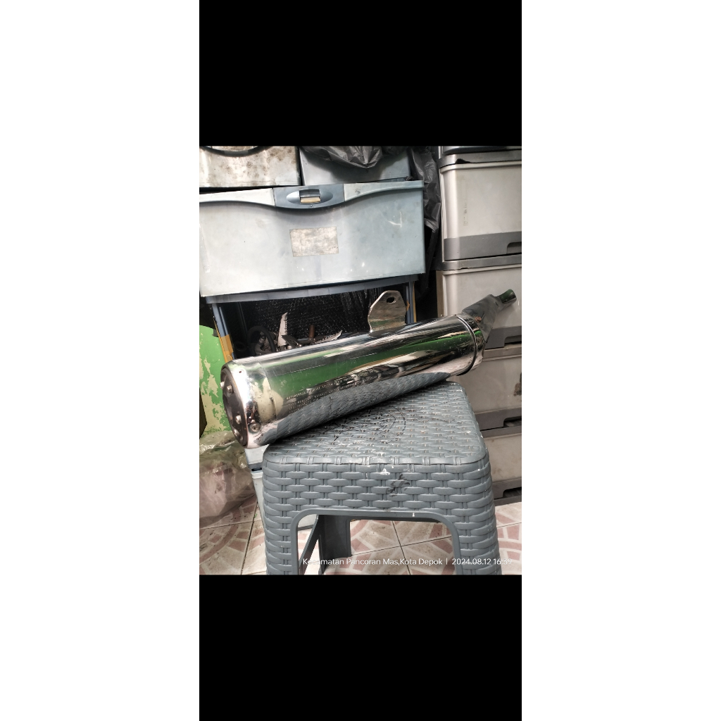 cylincer knalpot ninja 250 karbu original copotan