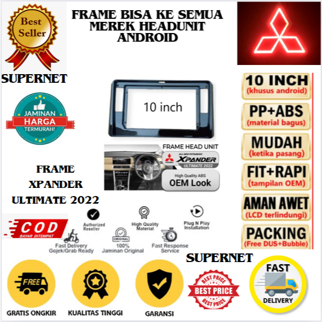 Frame 10 inch Mitsubishi Xpander Ultimate 2022 UV