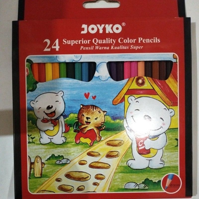 

Pensil warna merah panjang 24 warna Cp-24pb Joyko