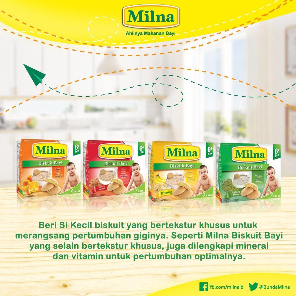 

MILNA BISKUIT Cemilan Bayi 6-12bulan Makanan Pendamping ASI