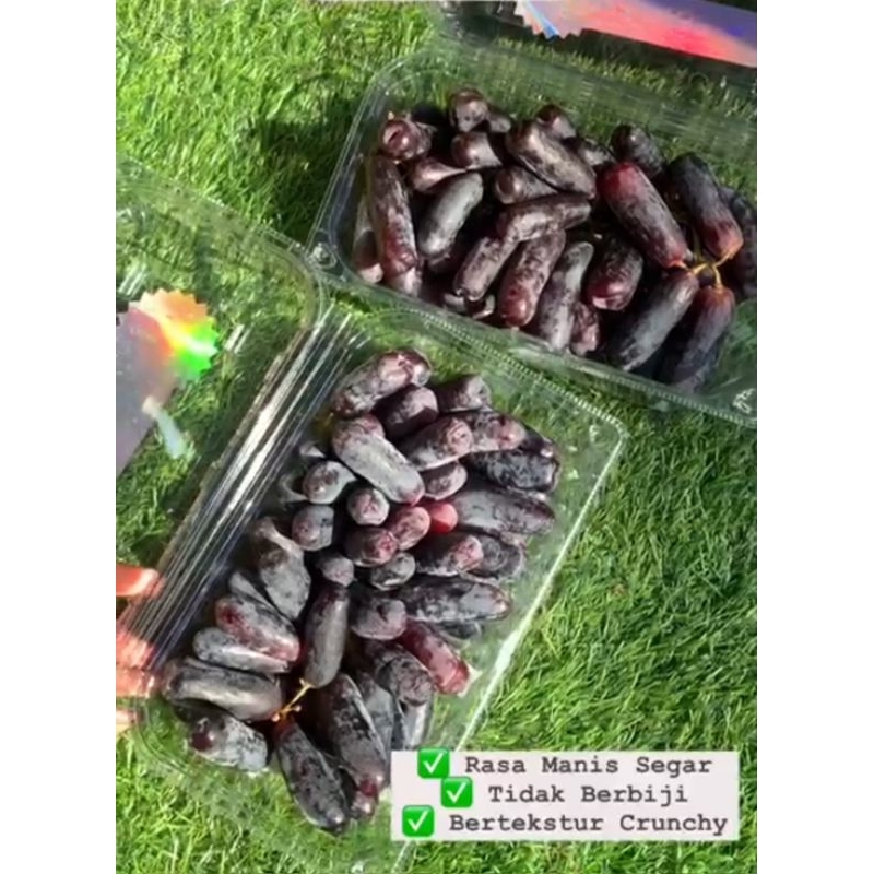 

BUAH ANGGUR/ GRAPES BLACK SAPHIRE PREMIUN 500 GRAM