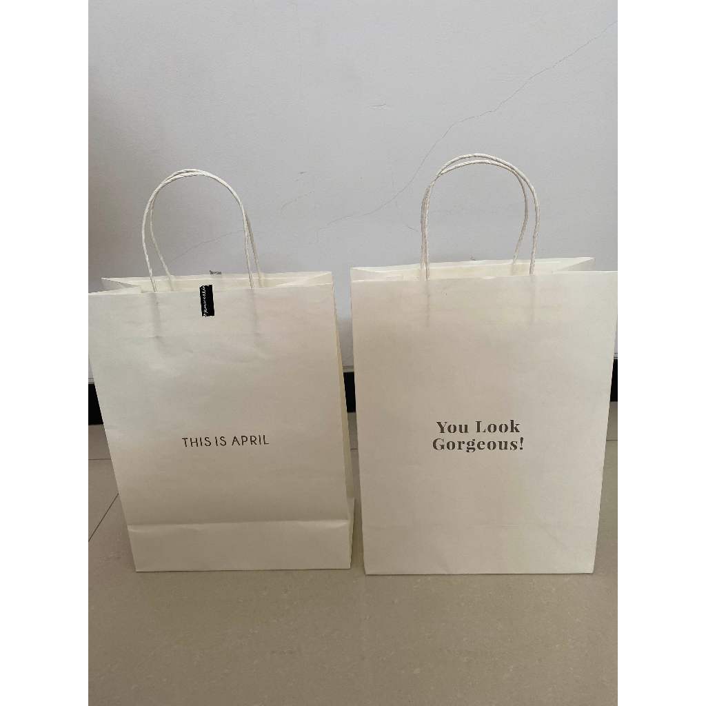 

pAPER BAG THIS IS APRIL ORIGINAL POLOS PUTIH TAS KERTAS KANTONG BLANJA BELANJA. SHOPPING BAG TAS KERTAS