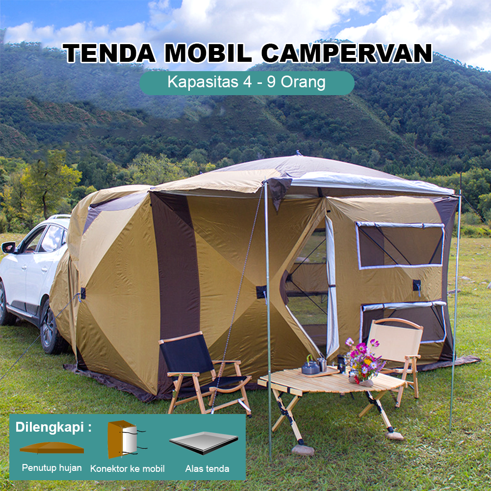 Tenda Camping Mobil Ar004 Kapasitas 4 - 9 Orang Tenda Camping Mobil Outdoor Waterproof Tenda Camping