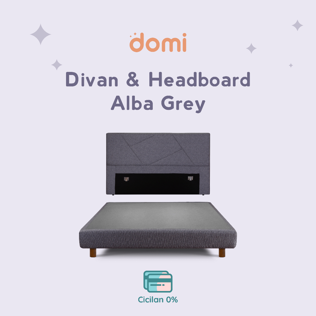 Domi Tempat Tidur Dipan + Sandaran Alba / Divan + Headboard Kasur