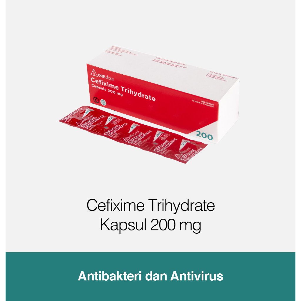 Cefixime 100 Mg \ Antibiotik \ 1 Box 10 Strip Gen - Dexa