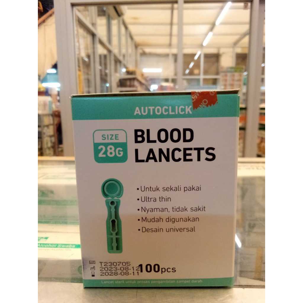 Onemed Blood Lancet 28G isi 100/Blood Lancet Onemed 28G isi 100s/Blood Lancet 28G Jarum Lancet Bekam