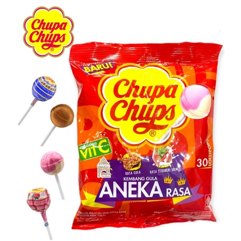 

Chupa Chups Permen Aneka Rasa 30 Lollipop - 270gr