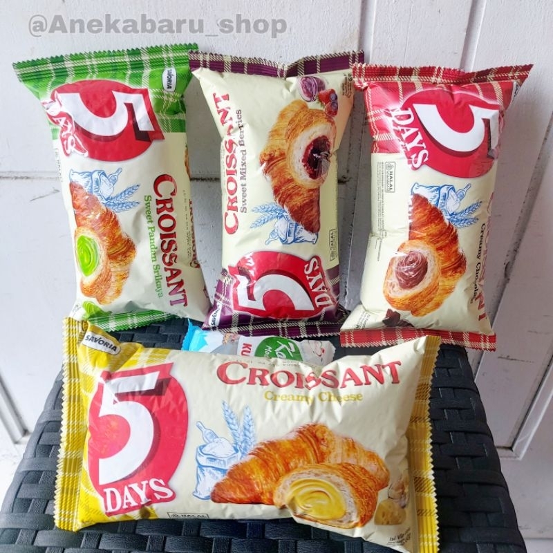 

5 DAYS CROISSANT 60 gr ENAK LEZAT ( 1 PCS )
