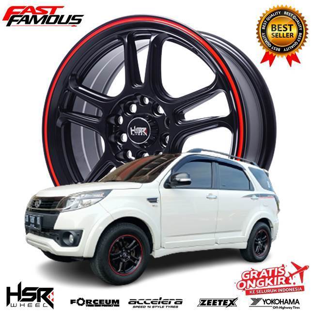 Paketan velg ban r15 baut 5 mobil Ertiga, Innova, avp, granmax dll hsr nx spo + ban 205/55 r15