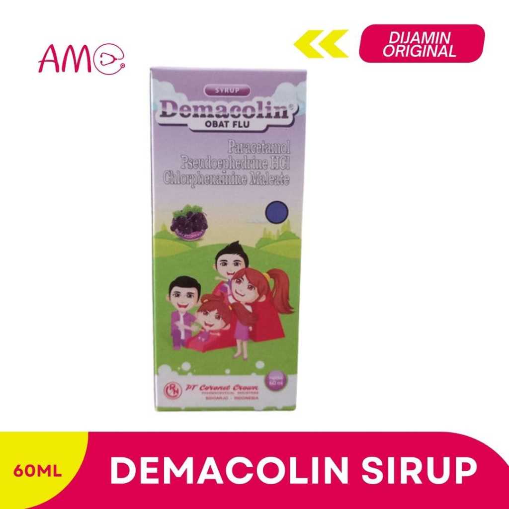 Demacolin sirup 60 ml syrup / 1 botol / flu demam