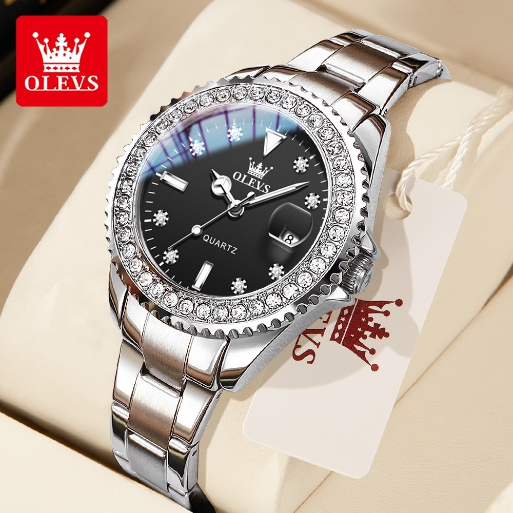 OLEVS Jam Tangan Wanita Arloji Cewek Anti Air Original Kalender Analog Luminous Women Watch