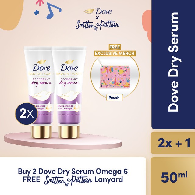 Buy 2 Dove Dry Serum Omega 6 Free Exclusive Pouch by Smitten By Pattern