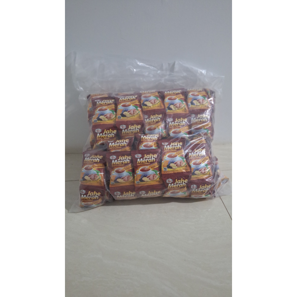 

Jahe Merah Plus Madu & Gula Aren Ratu Lebah Super 1 Bal Isi 20 Renceng