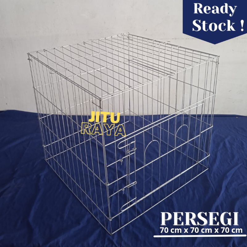Kandang Galvanis Persegi {P.70xL.70xT.70} | Kurungan Ayam